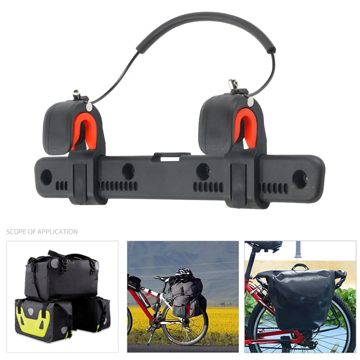 Adjustable Bicycle Saddle Rack Bag Buckle Clip – 75kg Nylon Pannier Rack Buckle Babs