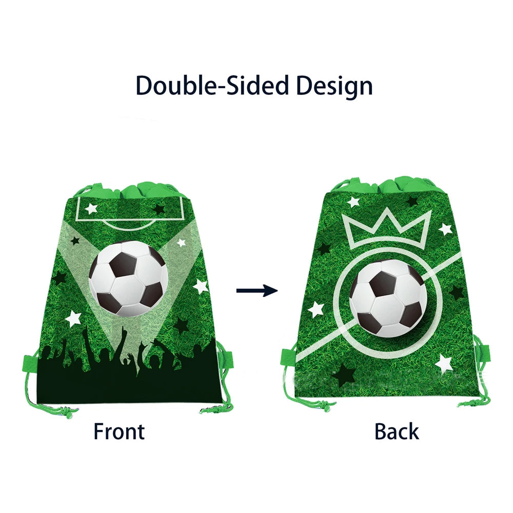 Non-Woven Drawstring Party Gift Bags for Boys & Girls Party Favor Bag Babs Soccer B 27x34cm