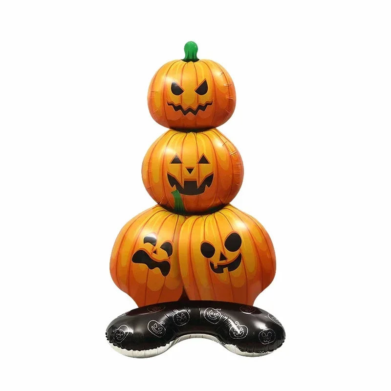 Halloween 4D Stand-Up Foil Balloon – Witch Pumpkin Dead Tree Halloween Party Balloon Babs Pumpkin-1PC AS Shown