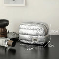 Large Waterproof Makeup Bag – Travel Cosmetic Toiletry Pouch Makeup Cosmetic Bag Babs S-Silver