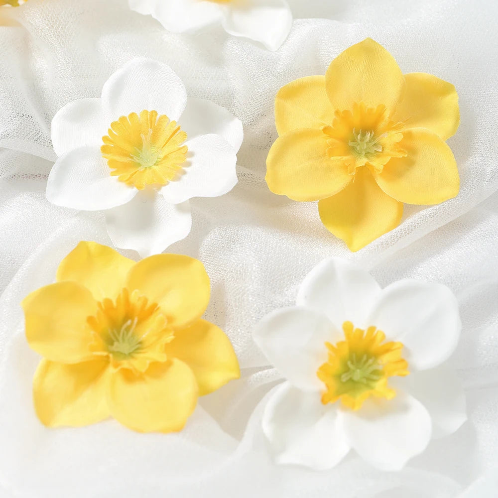 Narcissus Silk Artificial Flowers 10/20Pcs – Wedding & Home Decor Artificial Silk Flowers Babs