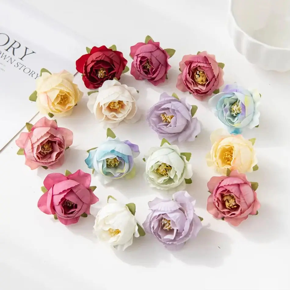 Silk Artificial Rose Flower Heads – Wedding & DIY Decor Artificial Flower Heads Babs