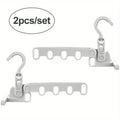 2pcs Foldable Travel Hangers – 5-Hole Portable Clothes Rack Hook Foldable Travel Hanger Babs 2pcs