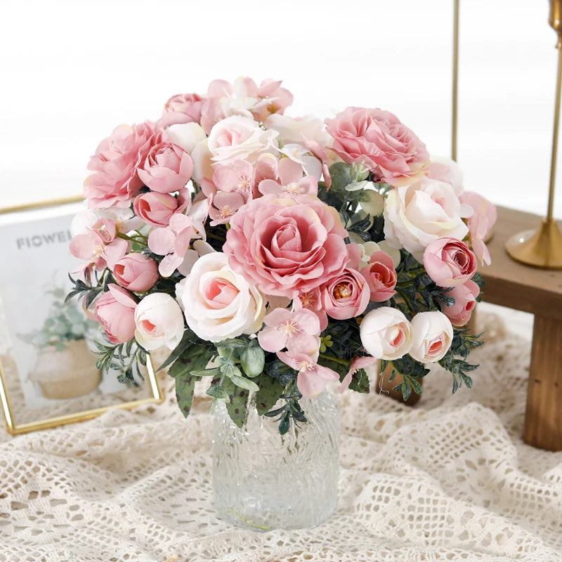 Silk Rose Garland – Artificial Flower for Wedding & Home Decor Artificial Flower Garland Babs