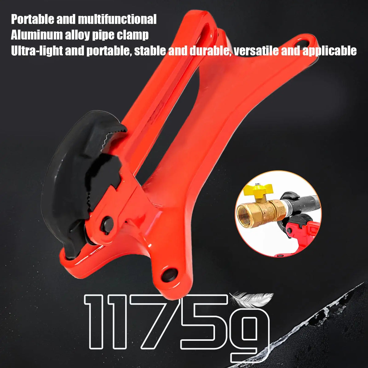 Manual Pipe Clamp Spring-Loaded Jaw | Valve & Pipeline Tool Pipe Clamp Tool Babs