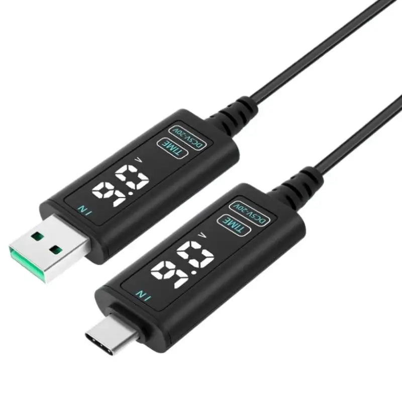 USB/Type-C to DC 5.5x2.5mm Adjustable Voltage Charging Cable Charging Cable Babs