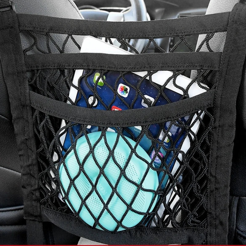 Car Back Seat Elastic Mesh Organizer | Space-Saving Storage Net Car Seat Organizer Babs