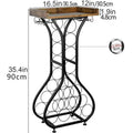 Luxury Floor Wine Rack | Modern Metal Grid Wine Stand Floor Wine Rack Babs Black