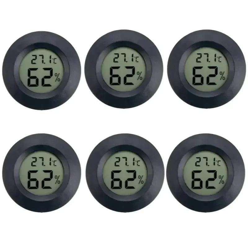 Mini Digital Thermometer Hygrometer -50~70°C | 4/6/8 Pack Thermometer Hygrometer Babs 6PCS BK