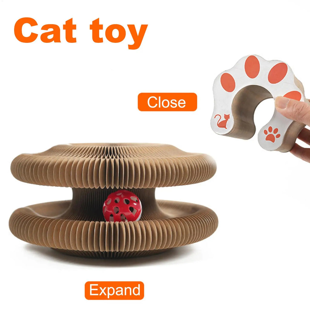 Cat Scratch Organ Board Toy with Ball – Corrugated Scratcher Cat Scratcher Toy Babs