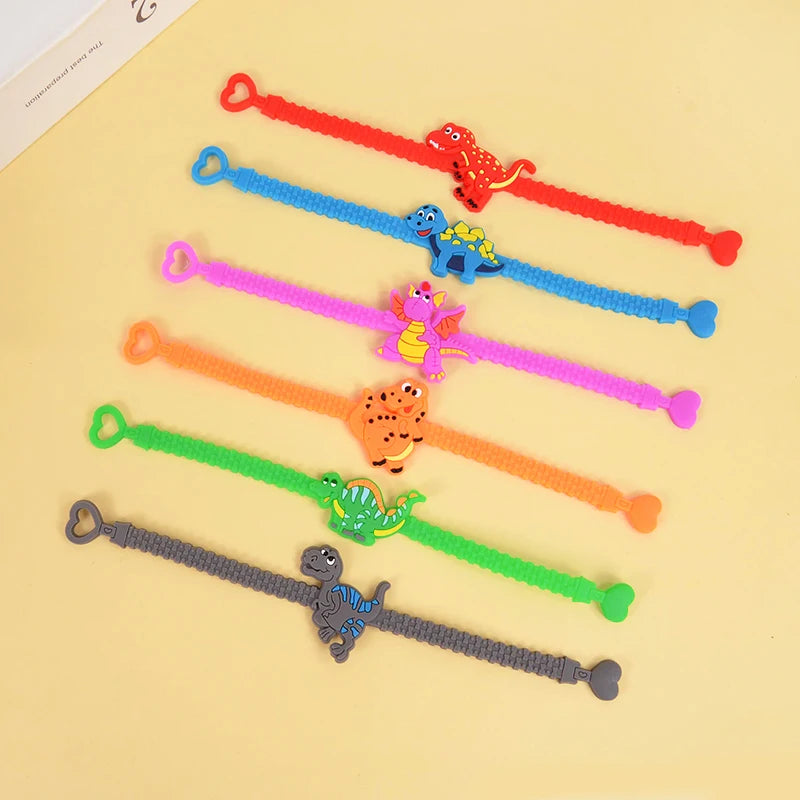 6pcs Dinosaur Silicone Bracelets – Kids Dino Party Favors Kids Party Favors Babs