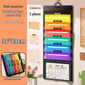 Wall-Mounted 6-Pocket Hanging File Organizer – Rainbow PP Hanging File Organizer Babs A Multicolor