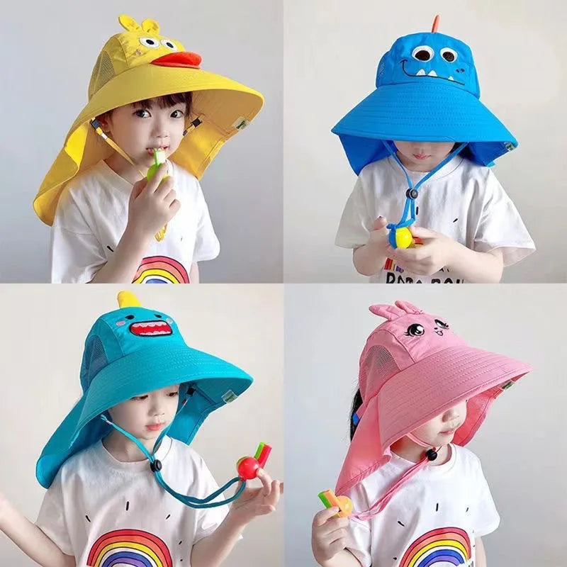 Kids Large Brim UV Sun Hat – Breathable Beach Fisherman Hat Kids Sun Hat Babs
