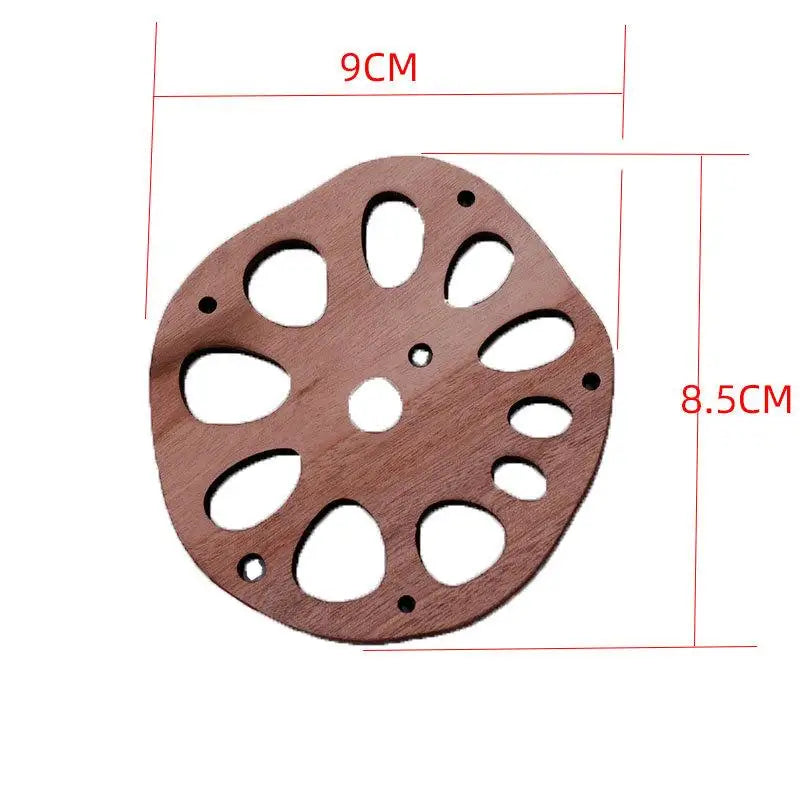2pcs Lotus Root Slice Wood Coasters – Tea & Kitchen Insulation Pad Wood Coaster Set Babs