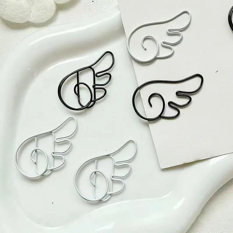 20Pcs Angel Wing Metal Paper Clips – Office, School & Journaling Decorative Paper Clips Babs