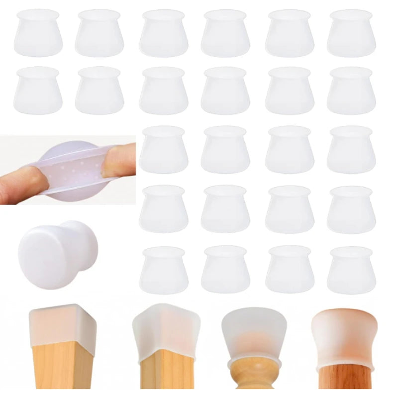 Silicone Chair Leg Caps – Anti-Slip Floor Protector Pads Furniture Leg Caps Babs