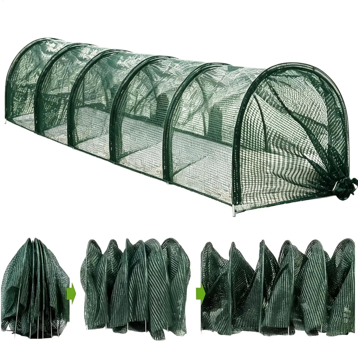 Portable Chicken Tunnel Run – PVC Mesh Shade & Frame for Poultry Chicken Tunnel Run Babs