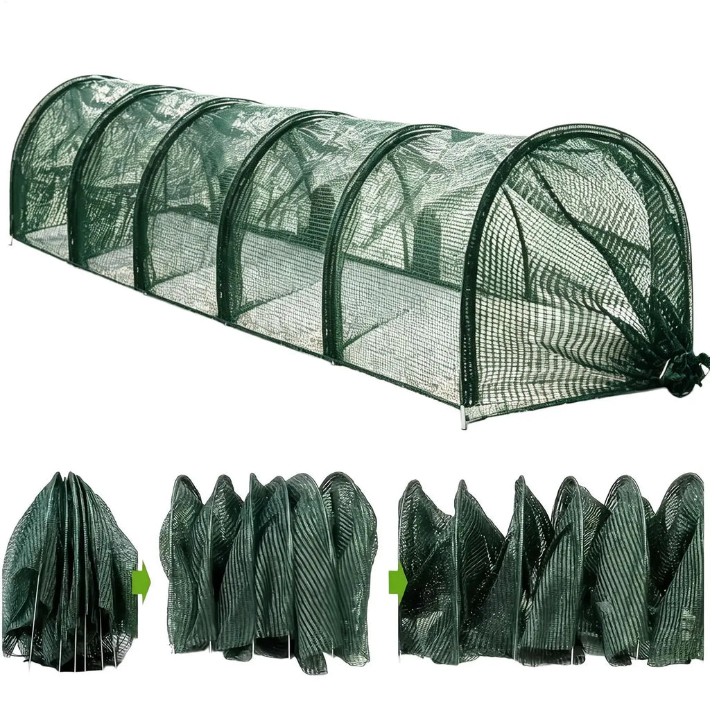 Portable Chicken Tunnel Run – Mesh Shade Cover with Frame Chicken Tunnel Run Babs