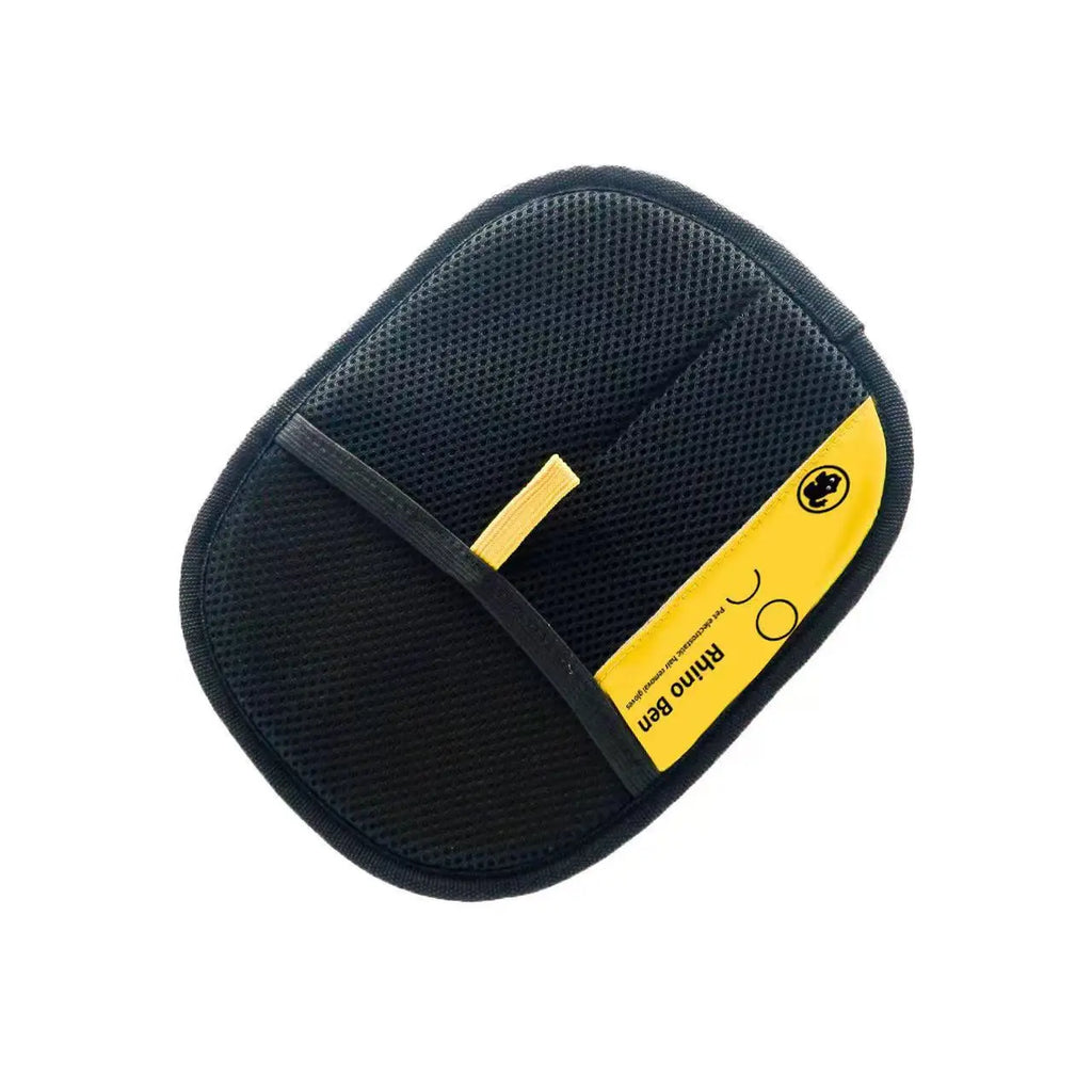 Double-Sided Pet Hair Removal Grooming Glove – Cats & Dogs Pet Grooming Glove Babs yellow-3pcs 21x17cm