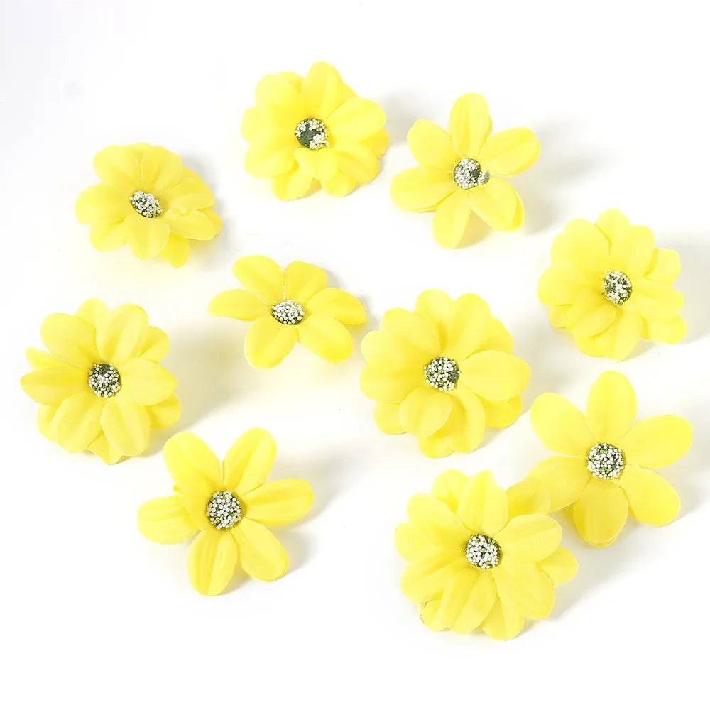 Yellow Silk Artificial Rose Heads – Wedding & Home Décor DIY
