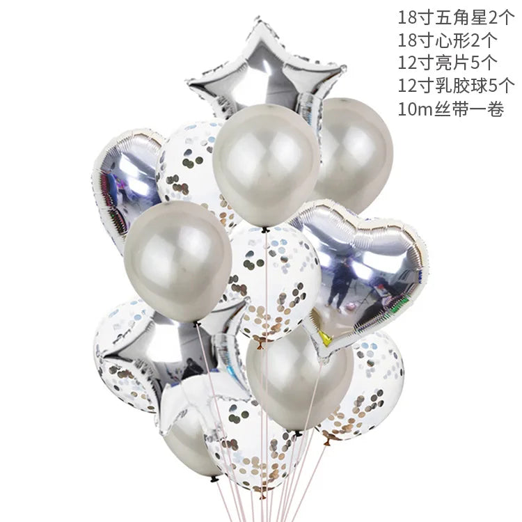 10-Pack Rose Gold Metallic Confetti Latex Party Balloons Party Balloons Babs 17 10inch