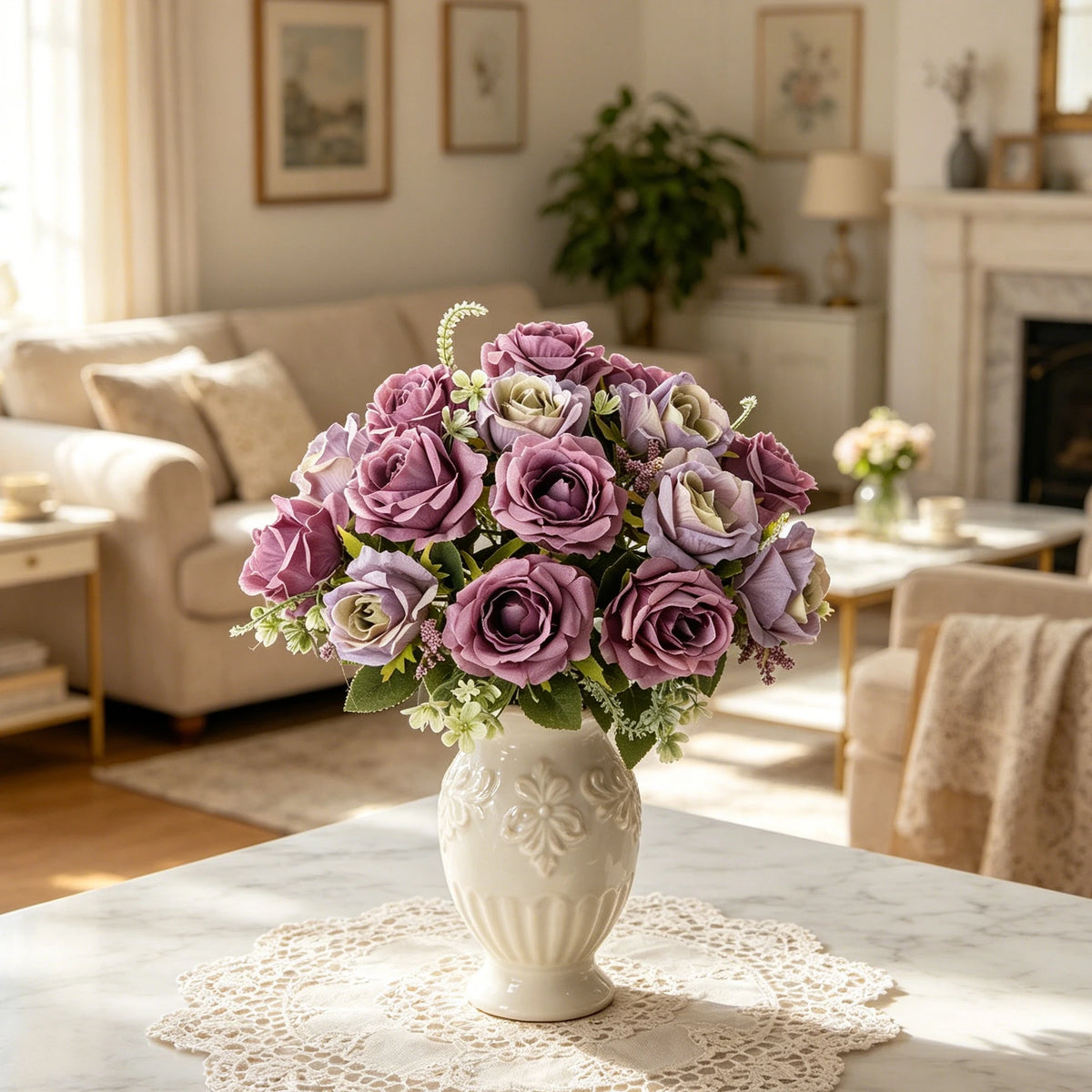 Silk Rose Artificial Flower Bouquet for Wedding & Home Décor Artificial Flower Bouquet Babs