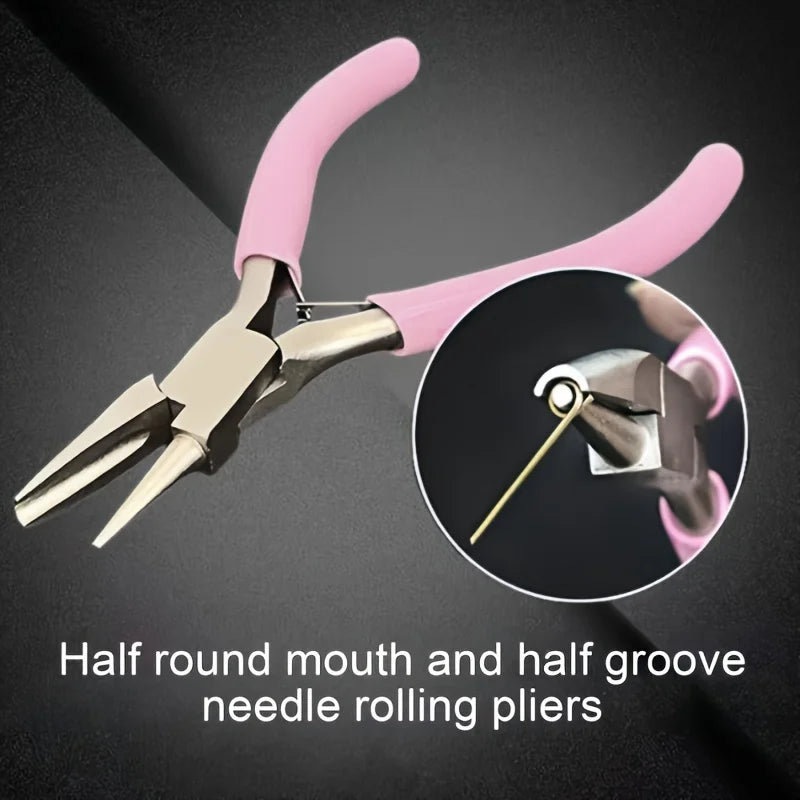 5-Inch Mini Jewelry Pliers – Half Round & Groove Wire Tool Jewelry Pliers Babs
