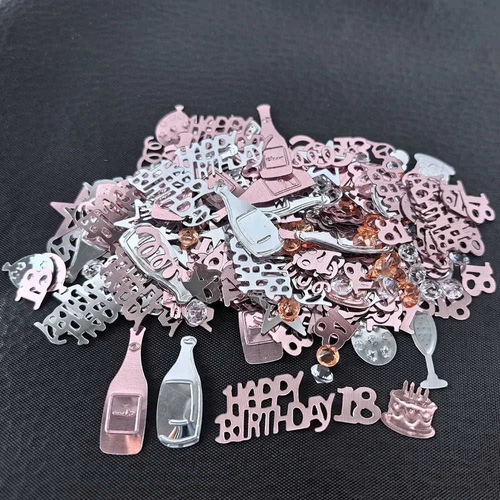 Rose Gold Birthday Confetti Foil Stars & Sequins Table Decor Party Confetti Decor Babs 18th rose gold