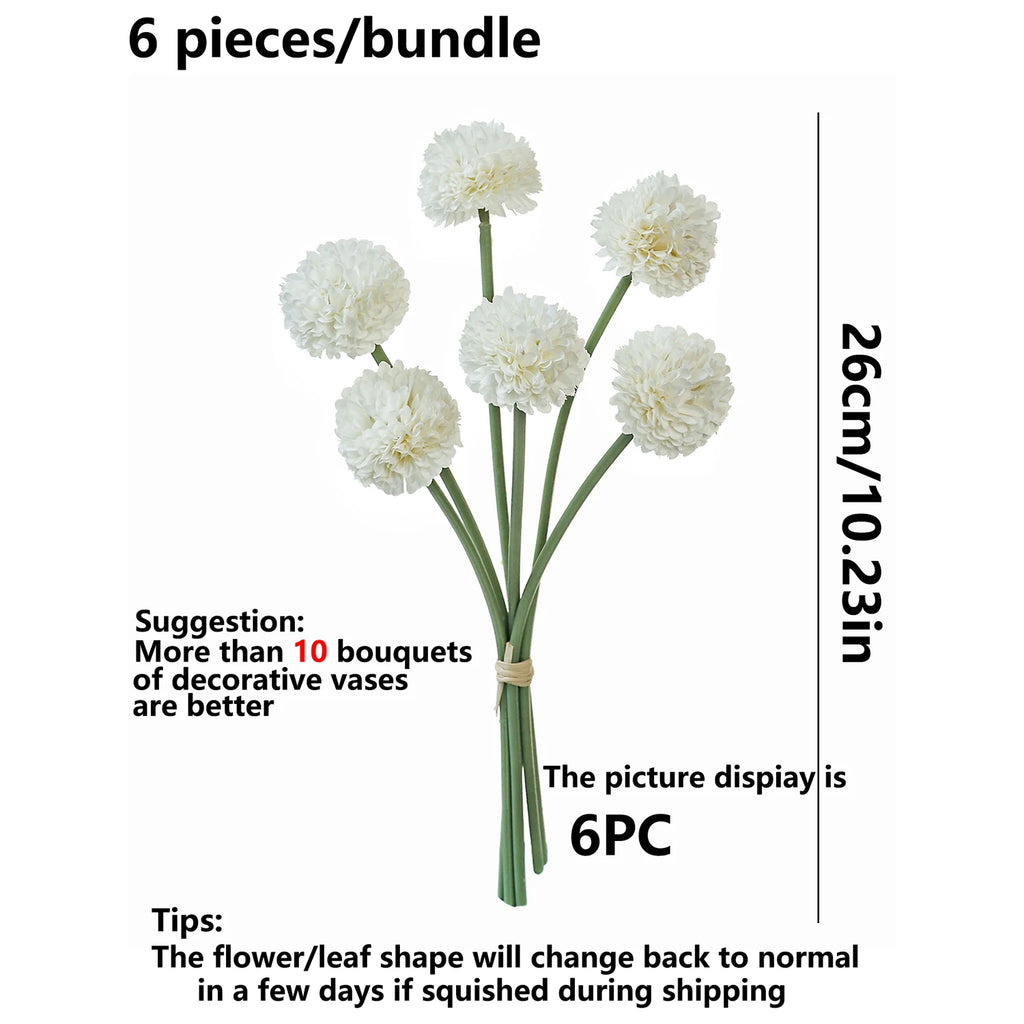 Silk Mini Ball Chrysanthemum Artificial Flowers | Wedding Décor Artificial Silk Flowers Babs