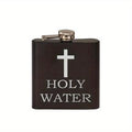 168ML Black Stainless Steel Hip Flask – Cross Pattern Screw Cap Stainless Steel Hip Flask Babs 1pc