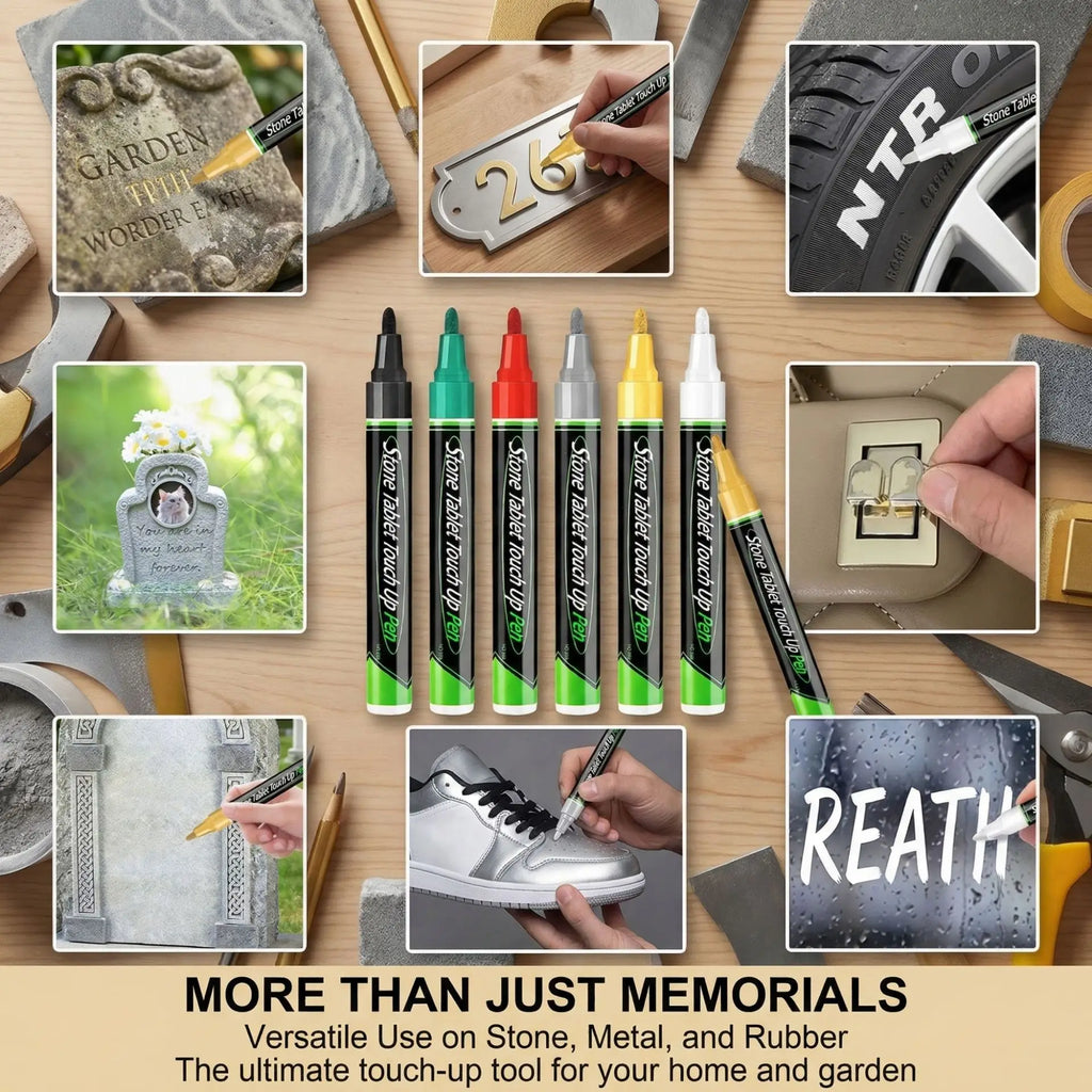 Tombstone Repair Pen – Stone, Metal & Rubber Touch-Up Tool Surface Repair Pen Babs