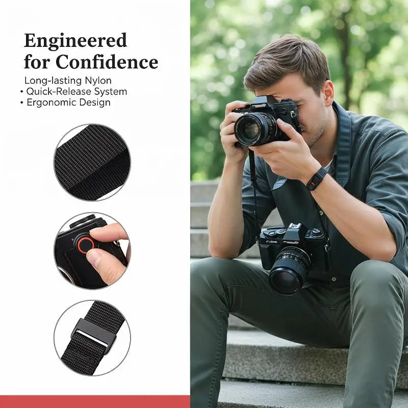 Nylon Quick-Release Camera Wrist Strap for SLR & Action Cam Camera Wrist Strap Babs