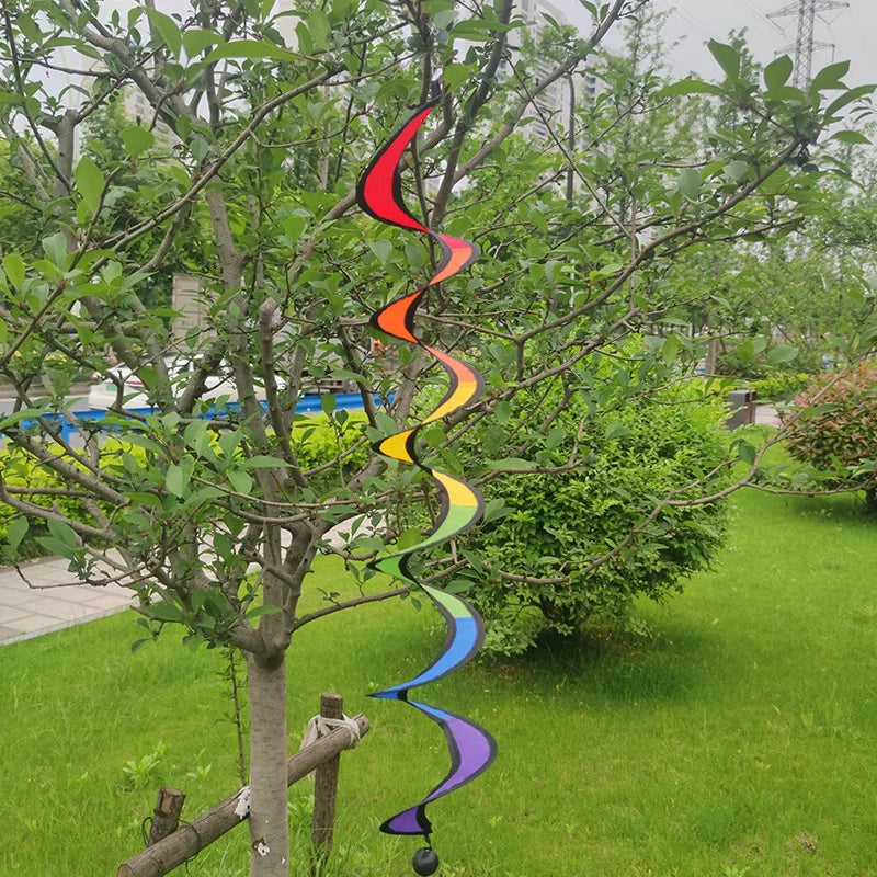 Foldable Rainbow Spiral Windmill Tent – Colorful Garden Decor Wind Spinner Tent Babs