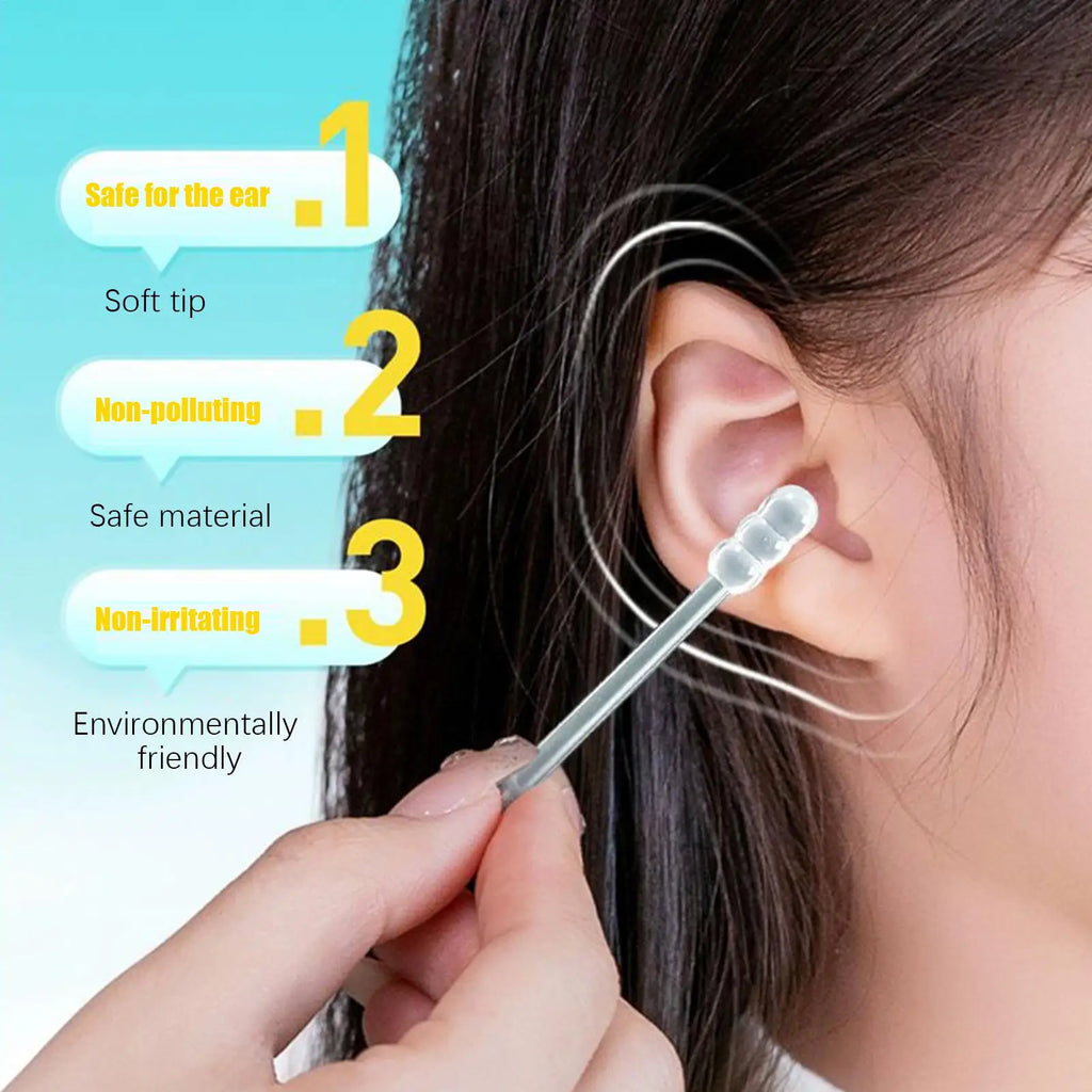 Reusable Sticky Ear Cleaning Swabs – 24pc Kit for All Ages Ear Cleaning Tool Babs