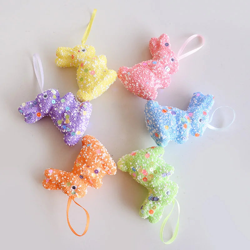 Easter Foam Bunny Hanging Ornaments 6/12 Pcs – Spring Decor Easter Hanging Ornaments Babs