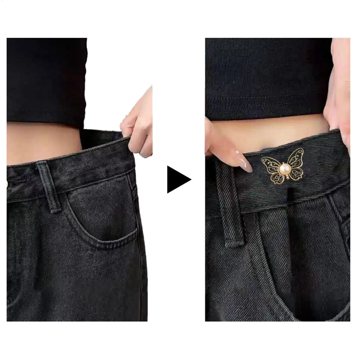 Butterfly Waist Adjuster Clips for Pants & Skirts — 8pcs Waist Adjuster Clip Babs
