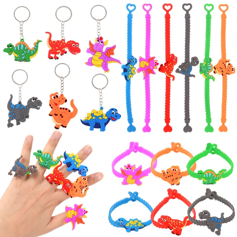 6pcs Dinosaur Silicone Bracelets – Kids Dino Party Favors Kids Party Favors Babs