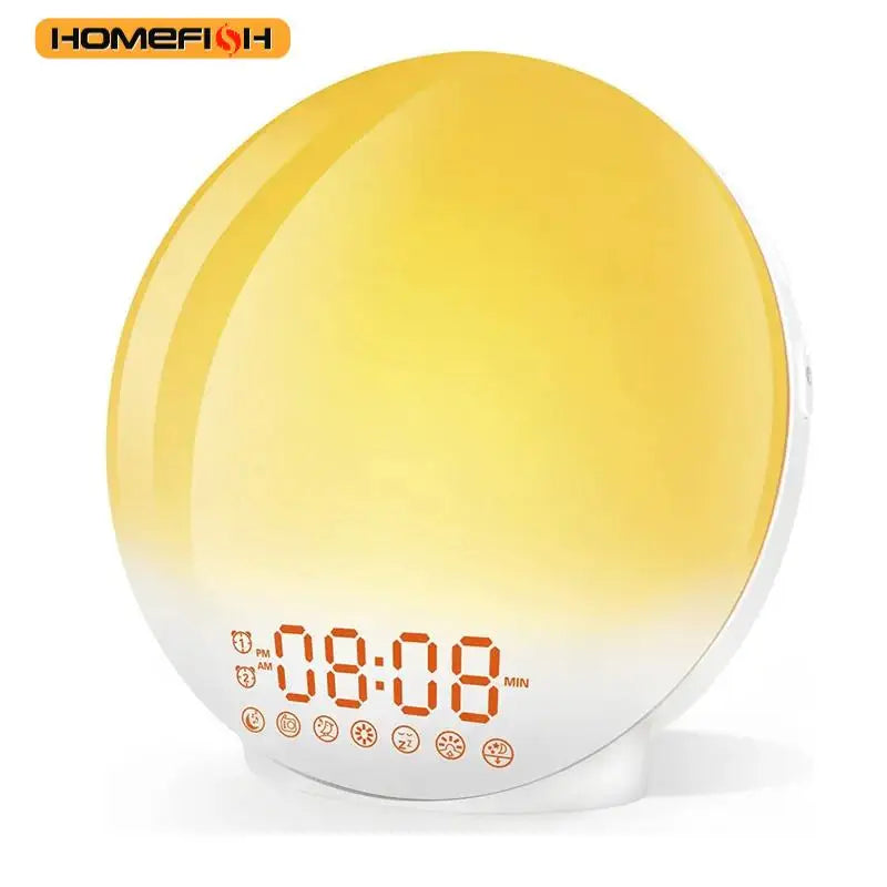 Sunrise Simulation Alarm Clock | FM Radio & Color Night Light Sunrise Alarm Clock Babs