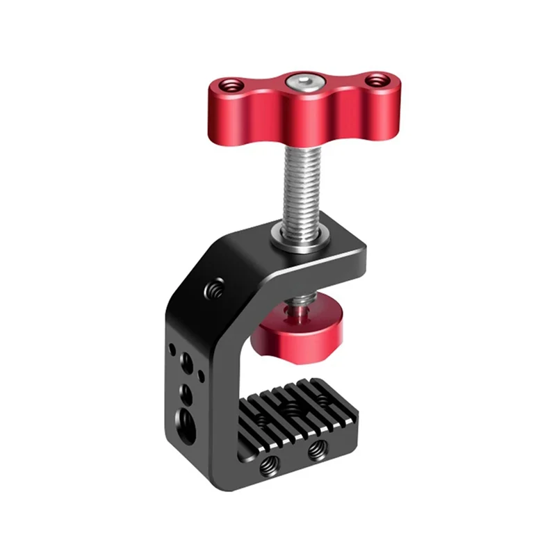 Adjustable Aluminum Alloy C Clamp for DSLR Camera & Hot Shoe Camera Mount Clamp Babs Black S