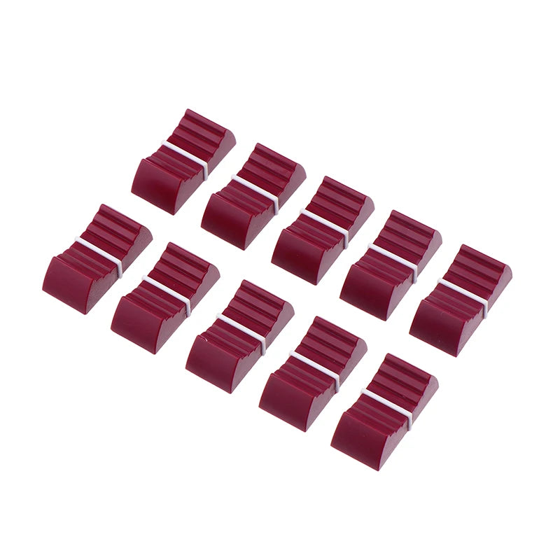 10-Pack Ribbed Fader Knob Caps for Mixer & Audio Desks Mixer Knob Caps Babs Brown