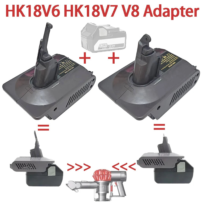Hikoki Hitachi 18V Battery Adapter for Dyson V6 V7 V8 Vacuum Battery Adapter Babs