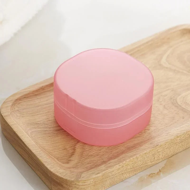 Portable Travel Soap Dish with Lid & Sponge | Soap Case Travel Soap Dish Babs Pink
