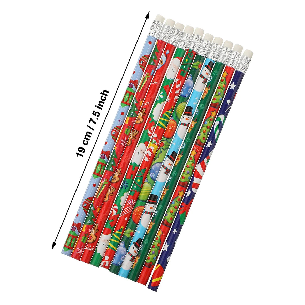 50PCS Christmas Pencils – Holiday Party Favors & Classroom Gifts Holiday Novelty Pencils Babs