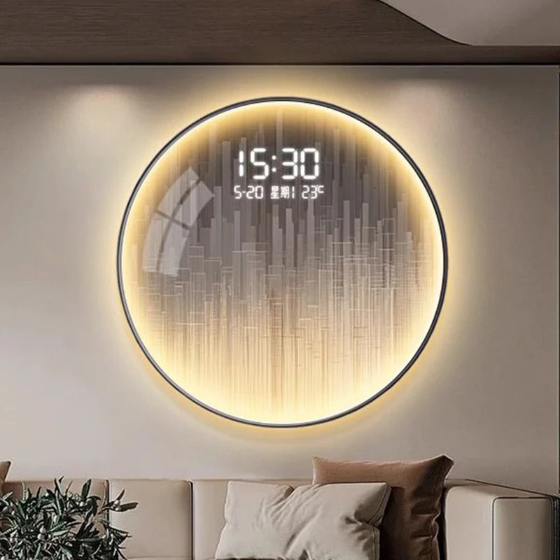 Nordic Large Digital Wall Clock 120cm – Minimalist LED Light Digital Wall Clock Babs