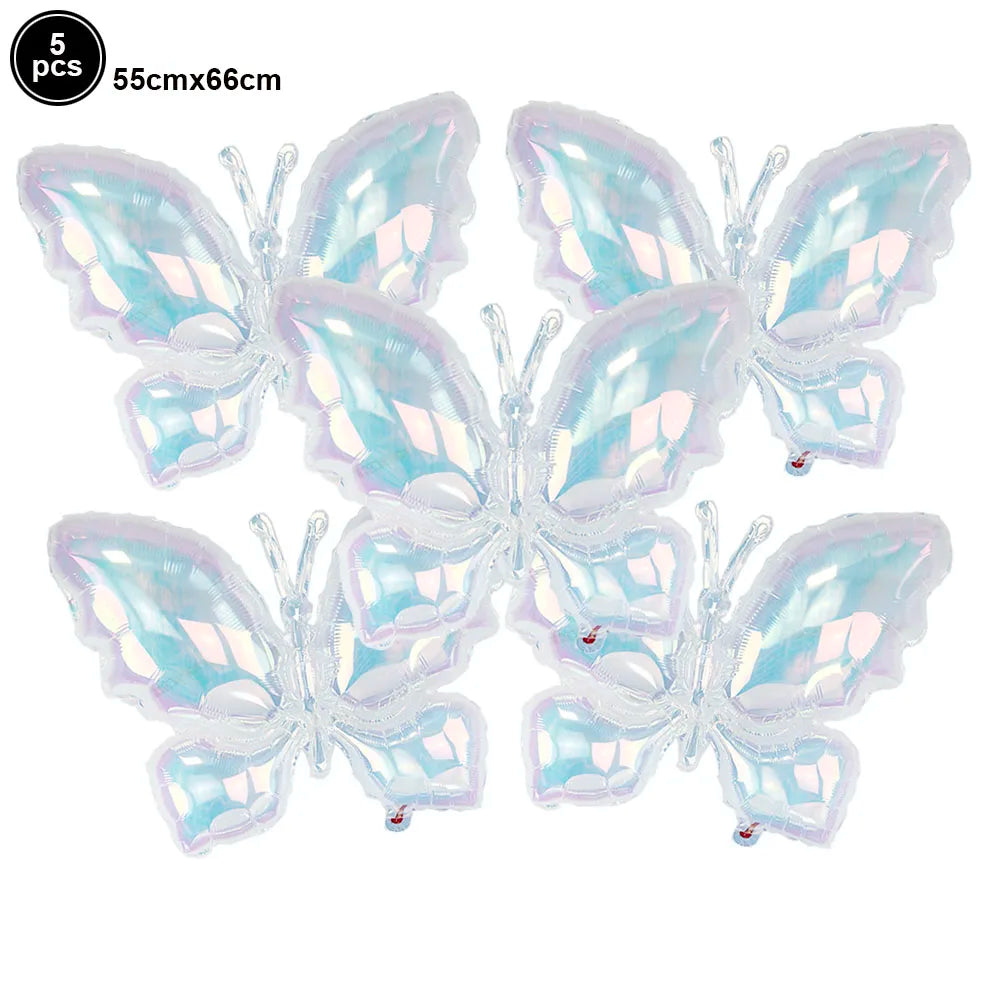 5pcs Butterfly Foil Balloons – Party, Birthday & Baby Shower Party Foil Balloons Babs J As pictures show