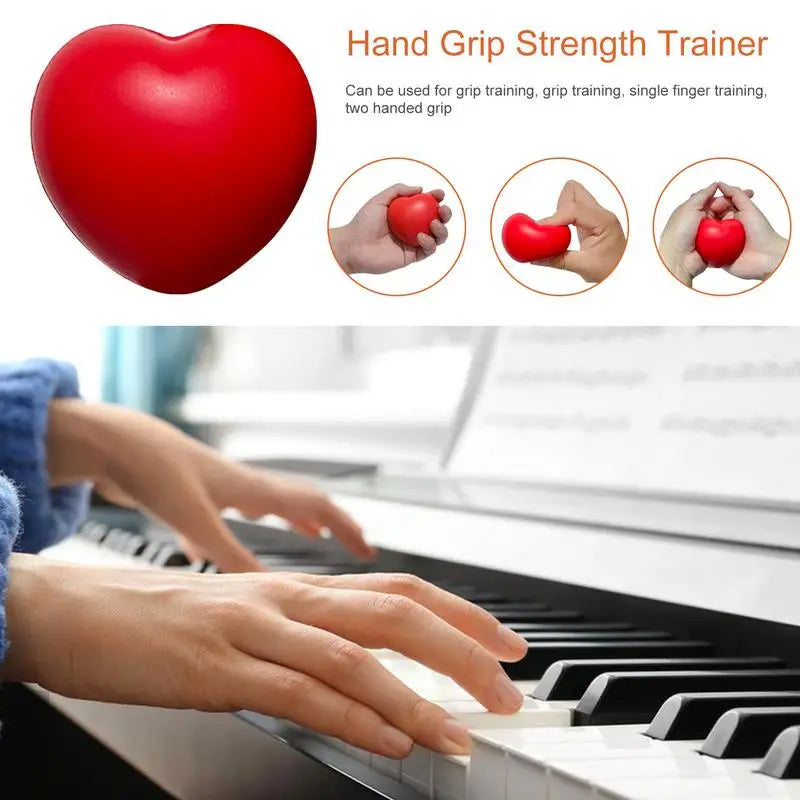 Heart-Shaped Hand Grip Stress Ball – Finger Strength Trainer Hand Grip Trainer Babs