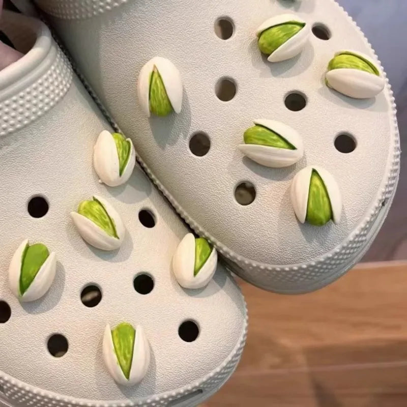 Pistachio Croc Charms – Funny DIY Shoe Ornaments & Decor Shoe Charm Babs