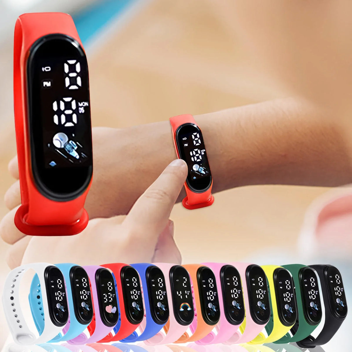 Kawaii Kids Digital Watch – Silicone Sports Watch Boys & Girls Kids Digital Watch Babs