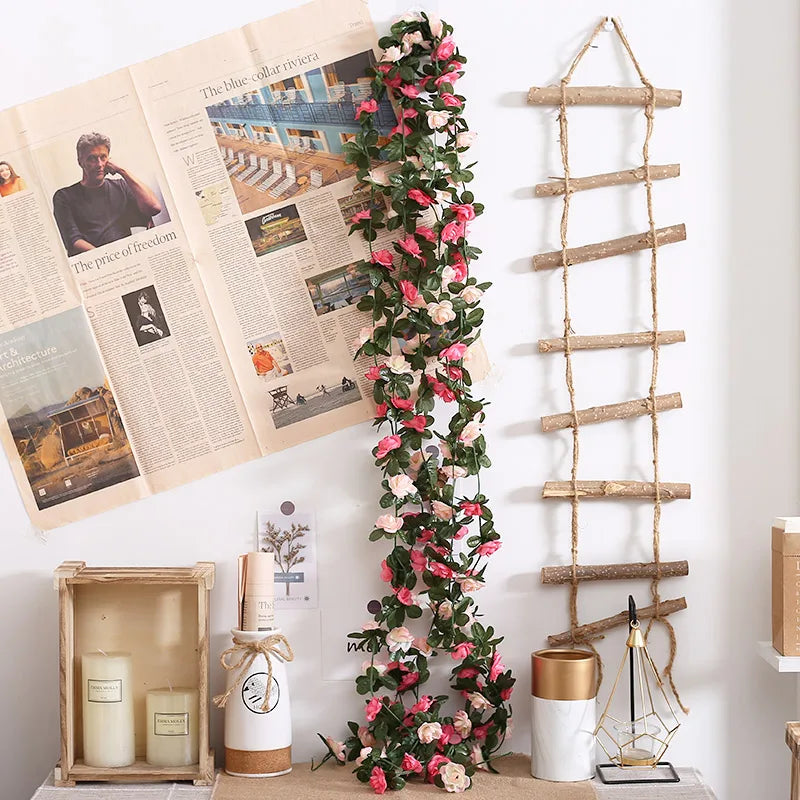 2.5m Silk Rose Vine Artificial Garland – Wedding & Home Décor Artificial Flower Garland Babs