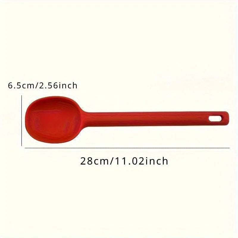 5-Piece Silicone Mixing & Serving Spoon Set | Kitchen Utensils Silicone Spoon Set Babs